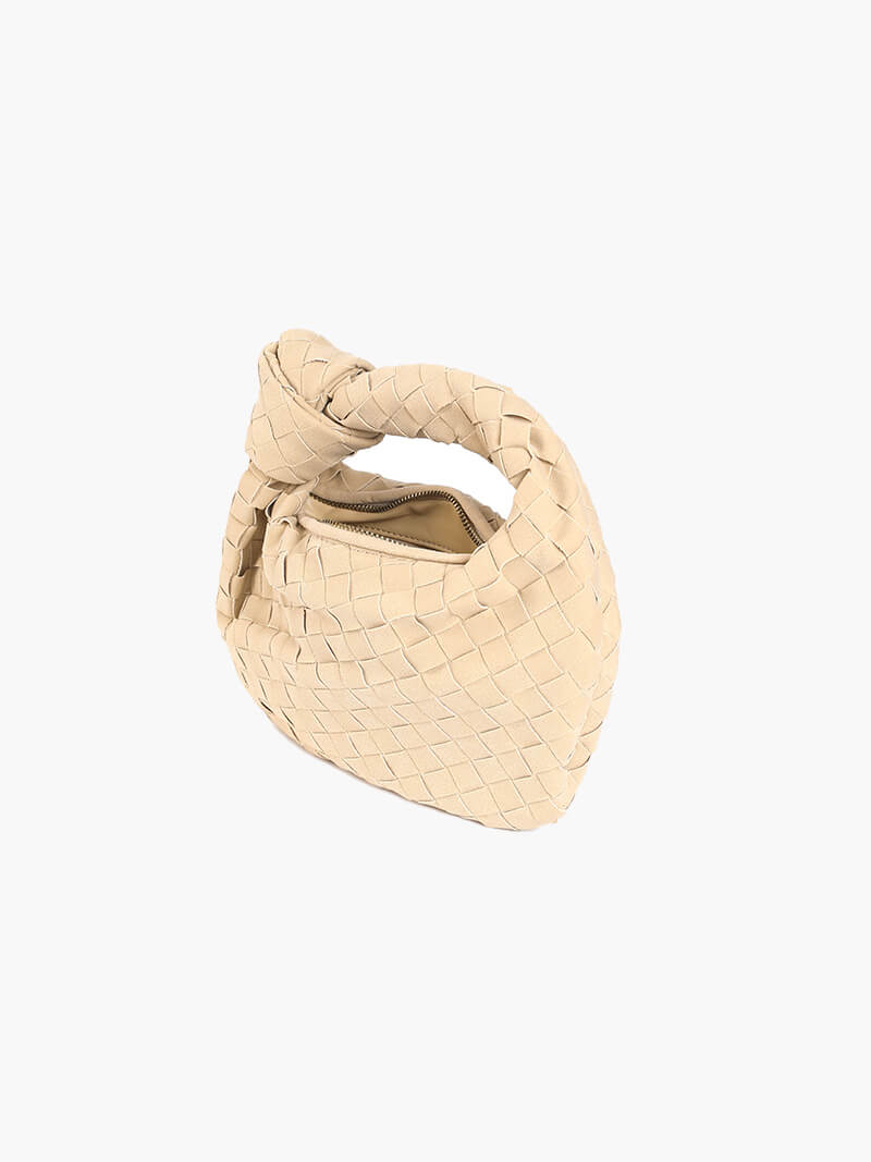 Mini-Handtasche aus gewebtem Wildleder