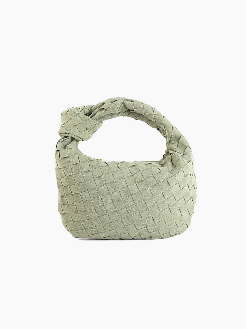 Mini-Handtasche aus gewebtem Wildleder
