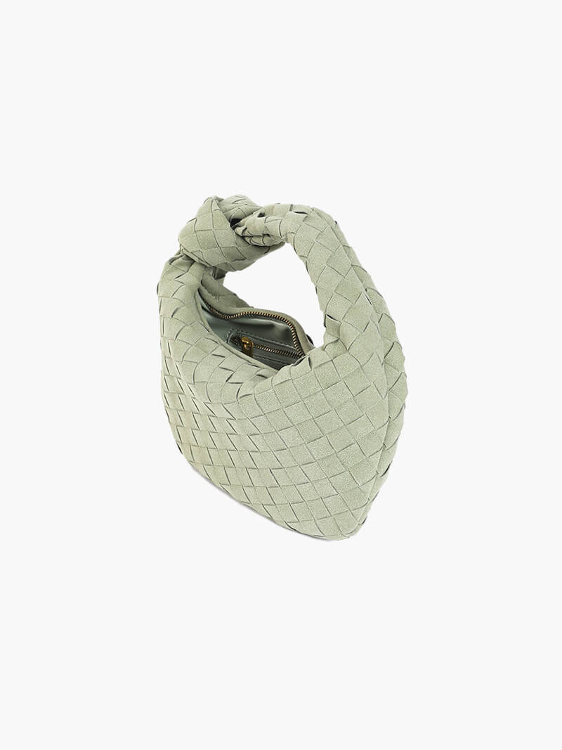 Mini-Handtasche aus gewebtem Wildleder