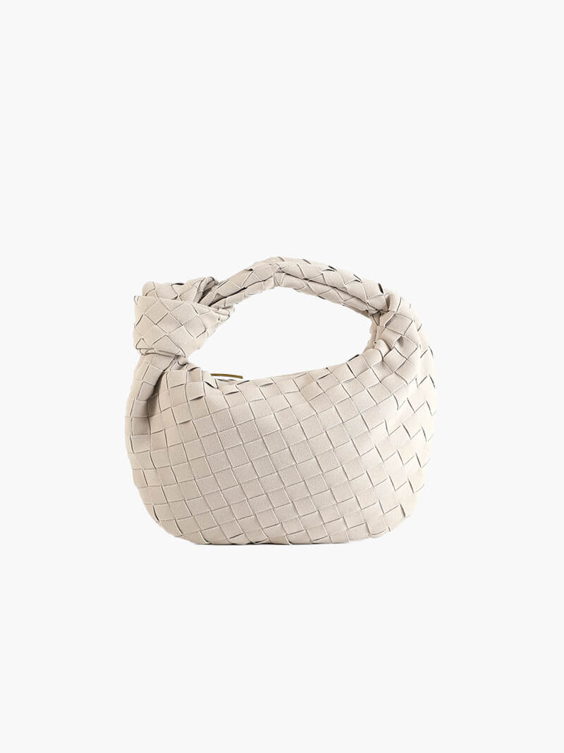 Mini-Handtasche aus gewebtem Wildleder