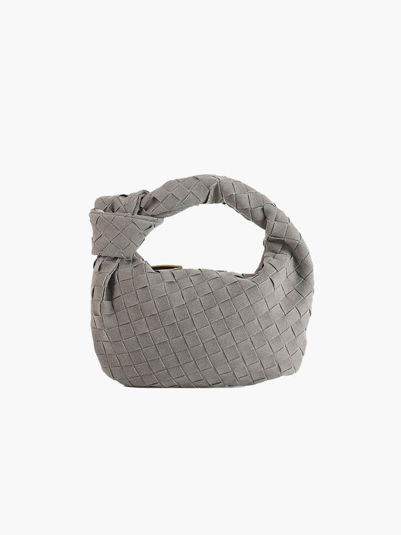 Mini-Handtasche aus gewebtem Wildleder