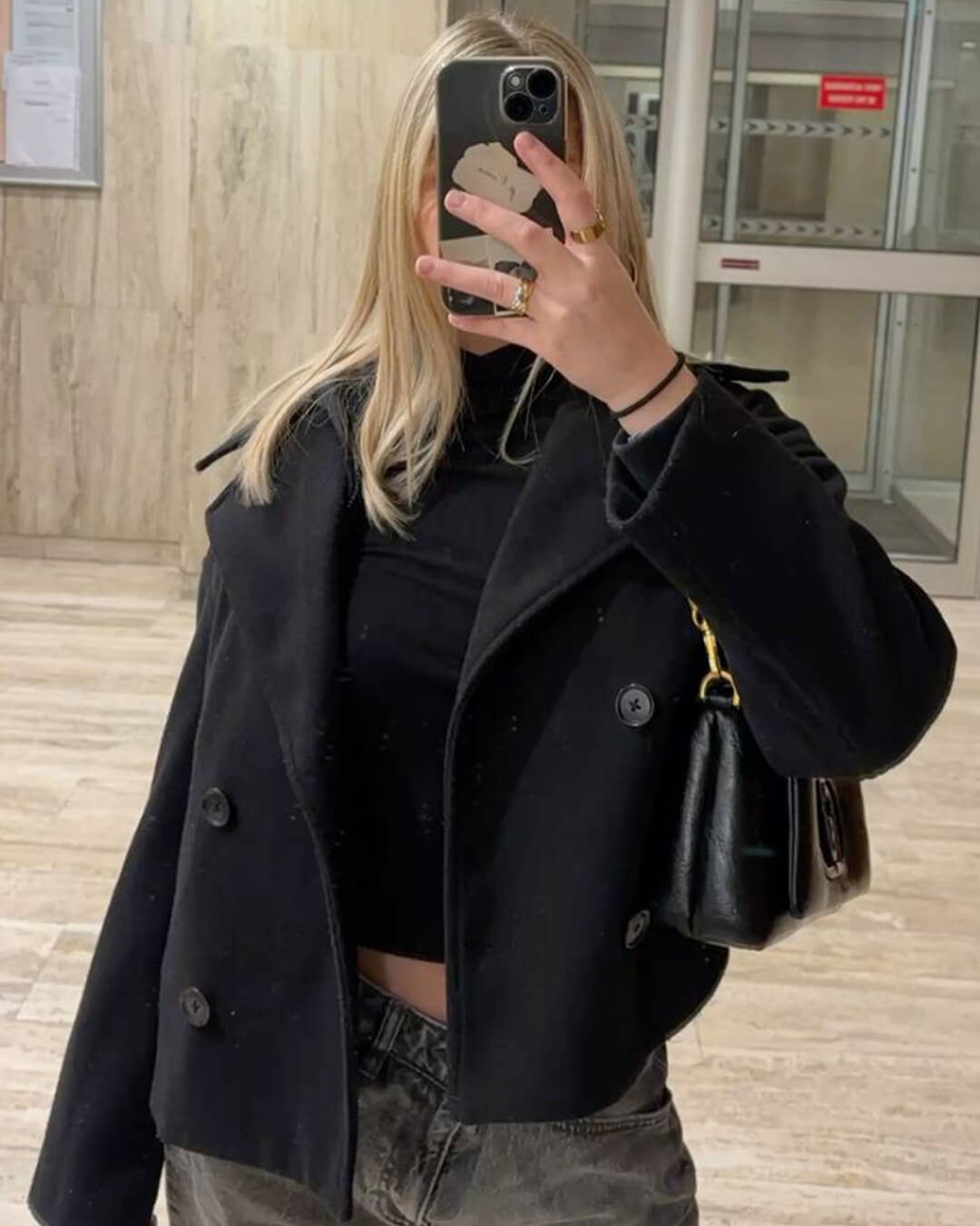 Kurzer zweireihiger Mantel Suzane