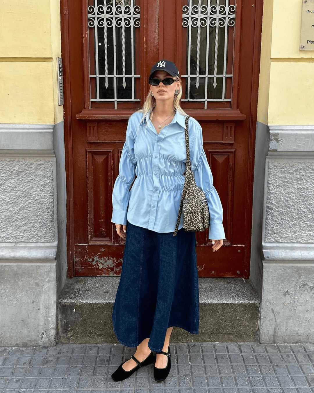 Suzette Gerafftes Langarmshirt