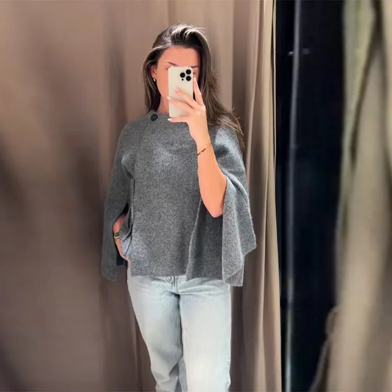 Suzette Cardigan mit Fledermausärmeln und Schlitz