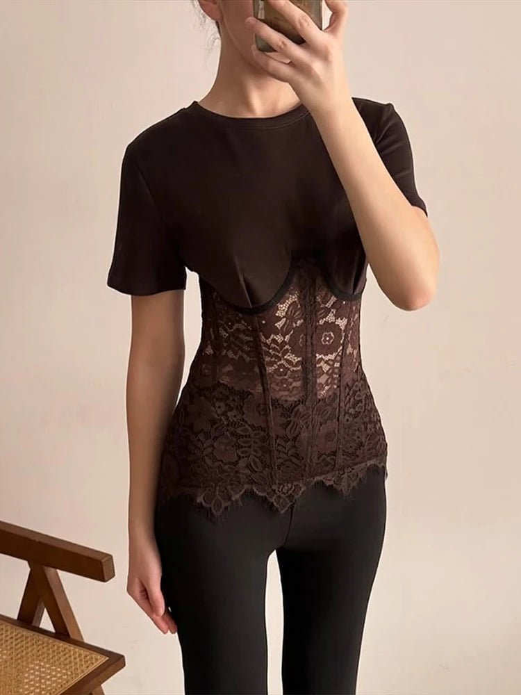Suzie Spitzenkorsett-Top