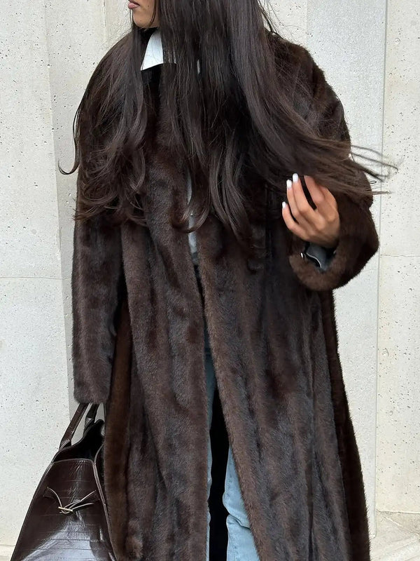 Suzy Maxikunstpelzmantel