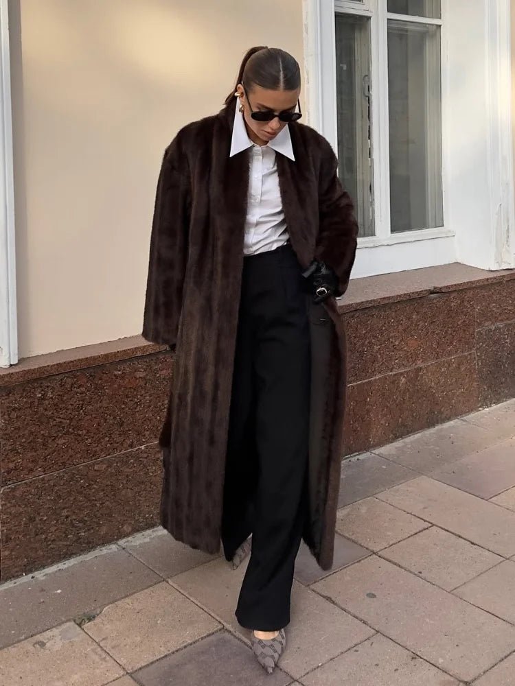 Suzy Maxikunstpelzmantel