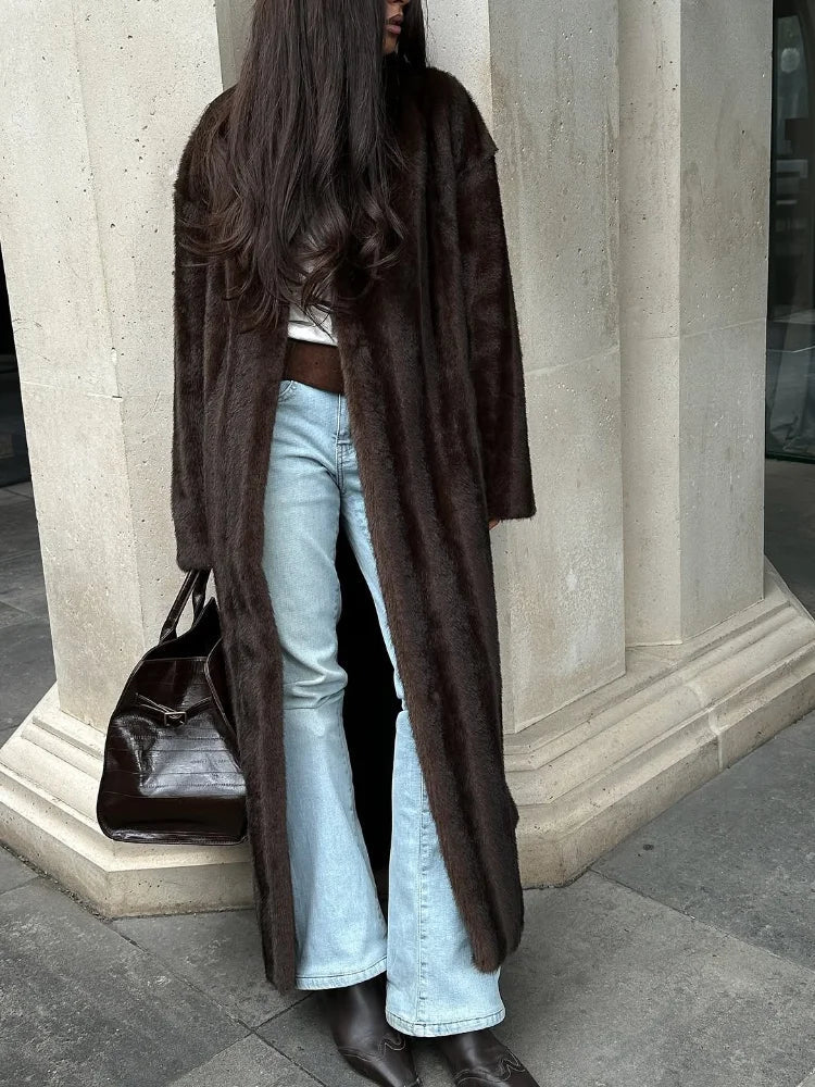 Suzy Maxikunstpelzmantel
