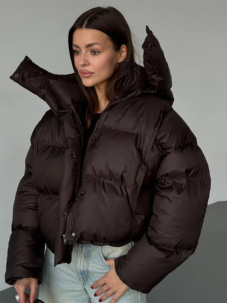 Sylvia kurze Steppjacke mit Kapuze