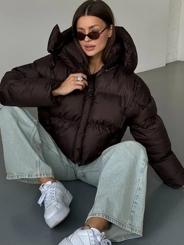 Sylvia kurze Steppjacke mit Kapuze