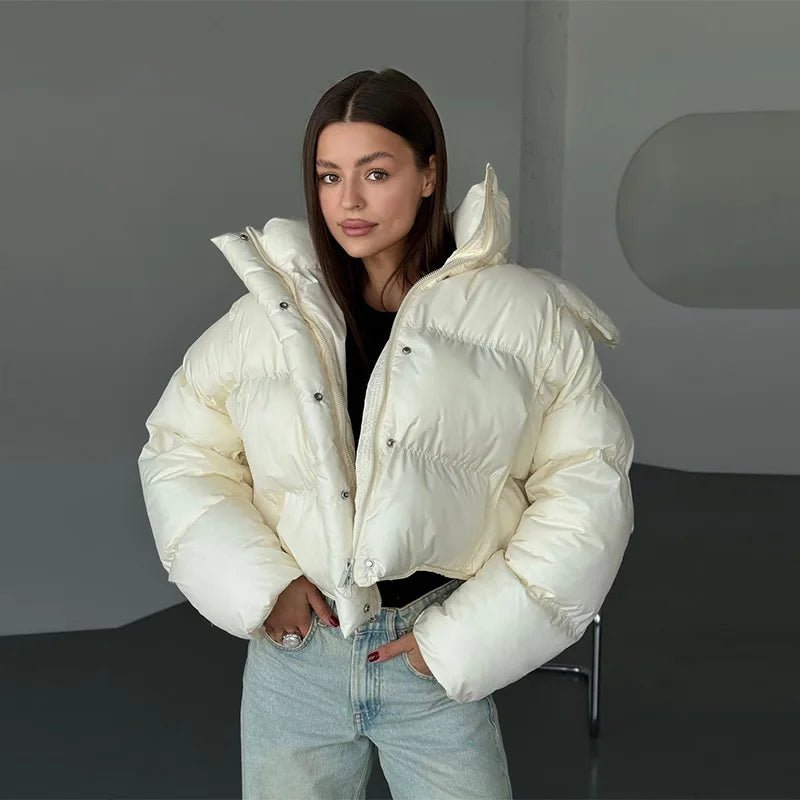 Sylvia kurze Steppjacke mit Kapuze