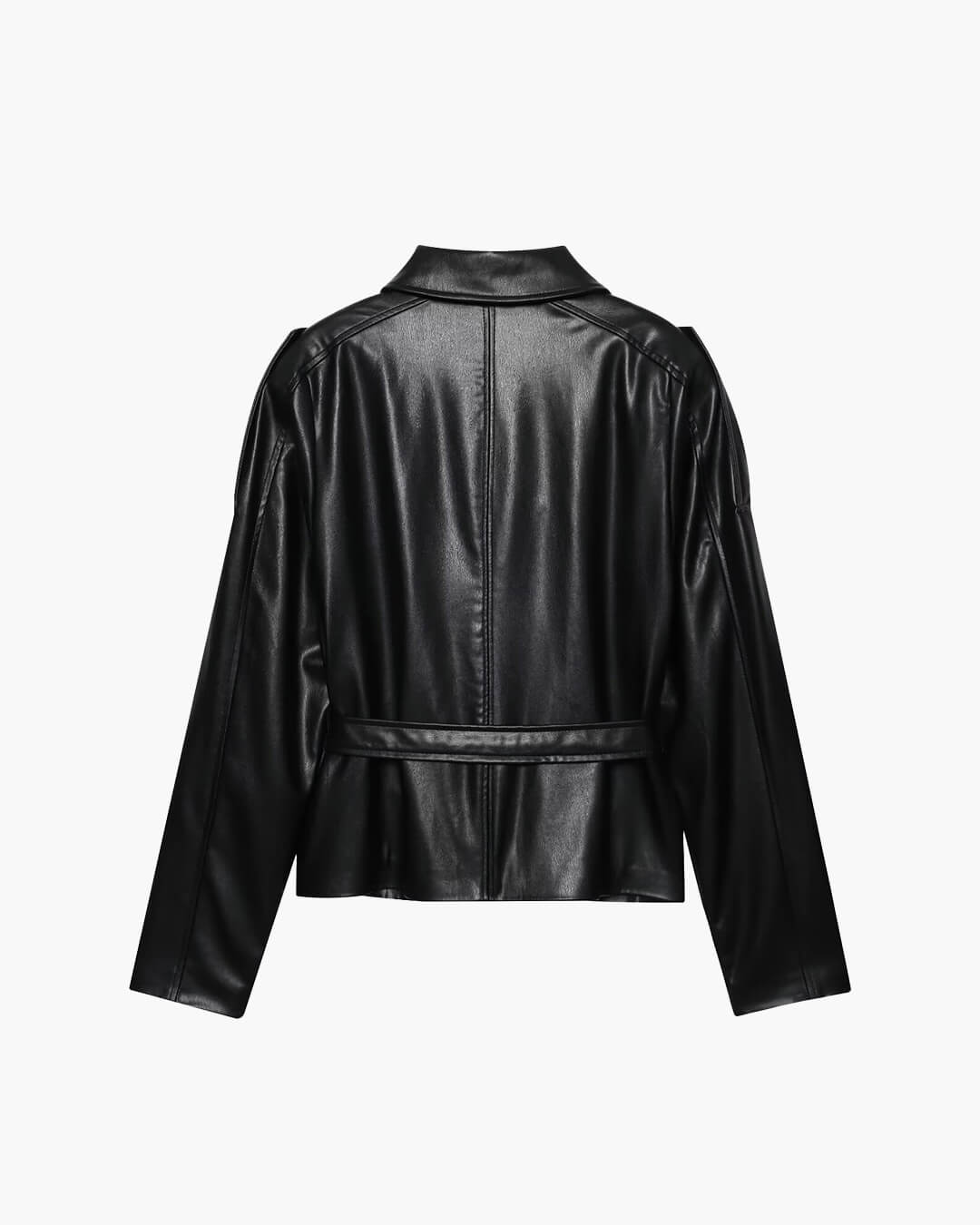 Tabitha Kunstlederjacke mit Gürtel