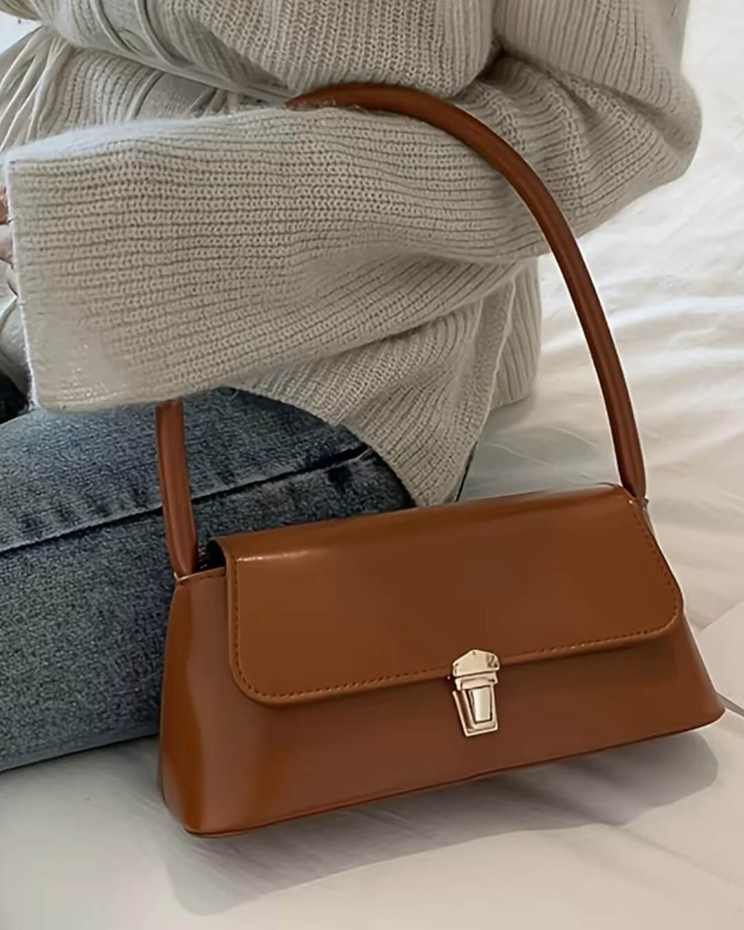 Tally Schultertasche aus Leder