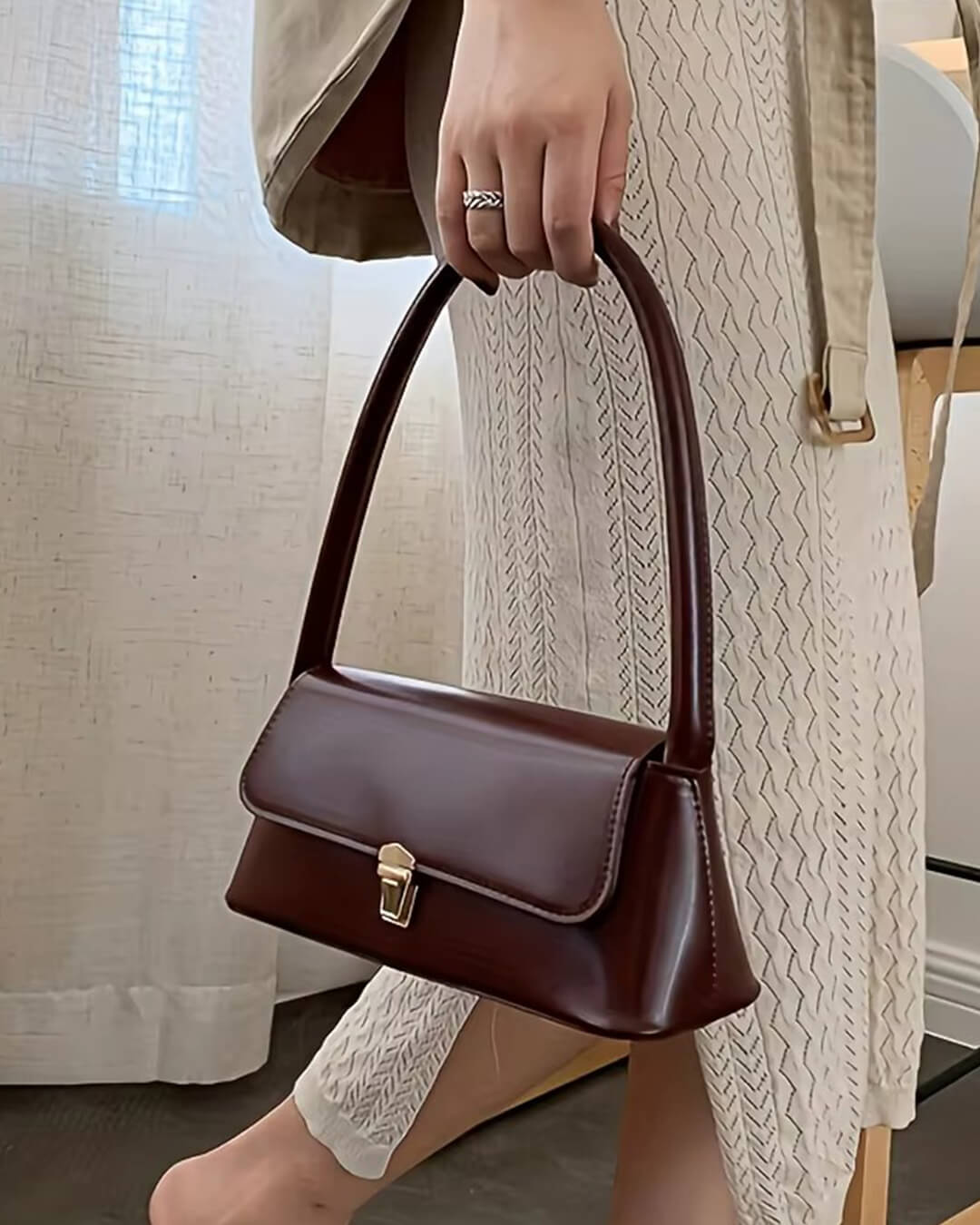 Tally Schultertasche aus Leder