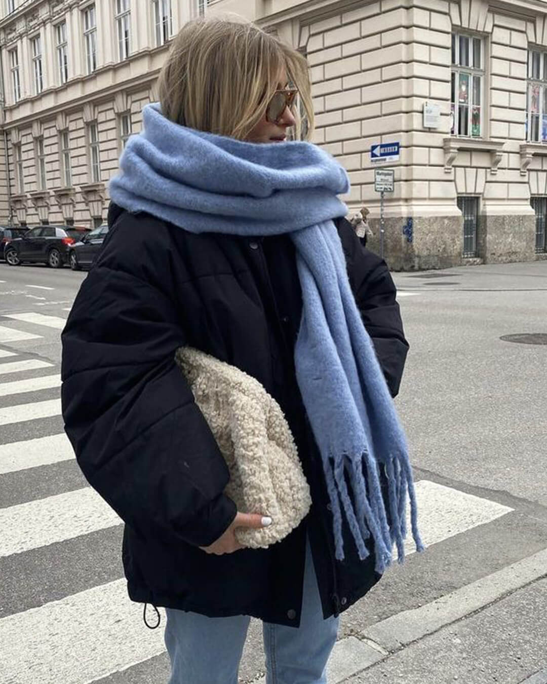 Tanya Winter-Schal mit Fransen