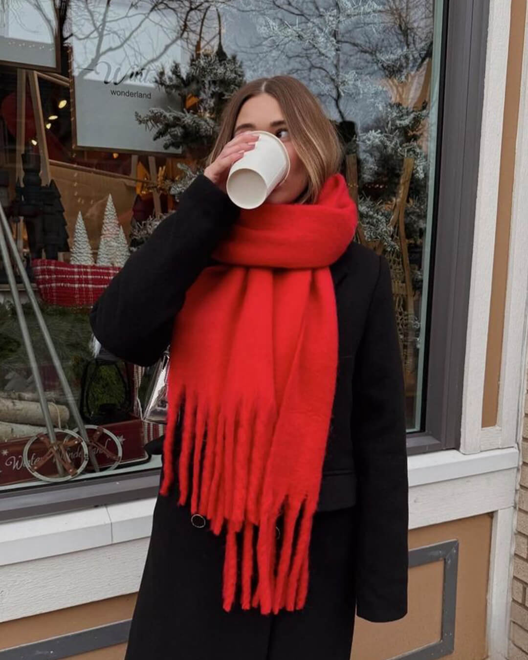 Tanya Winter-Schal mit Fransen