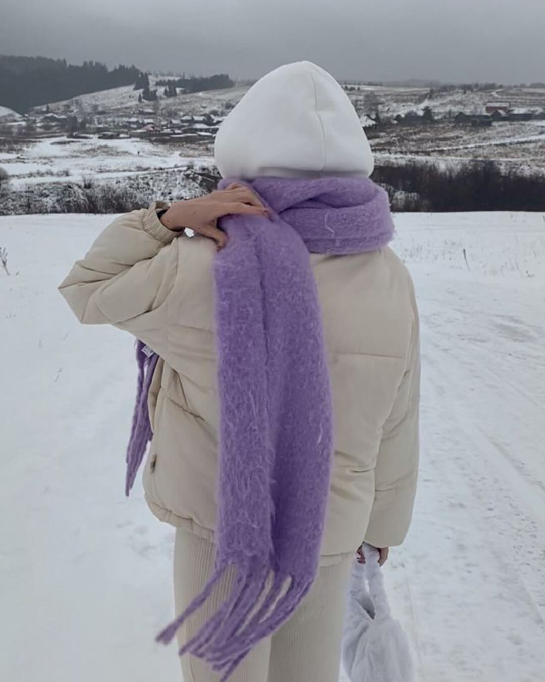 Tanya Winter-Schal mit Fransen