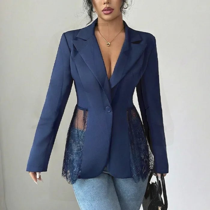 Taylor Lace Panel Tailored Blazer
