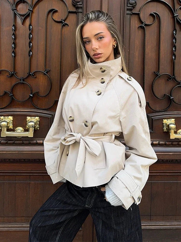 Thea Belted Short Trench Coat