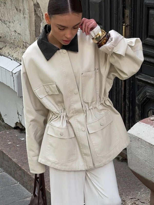 Therese Oversize-Jacke mit Kordelzug