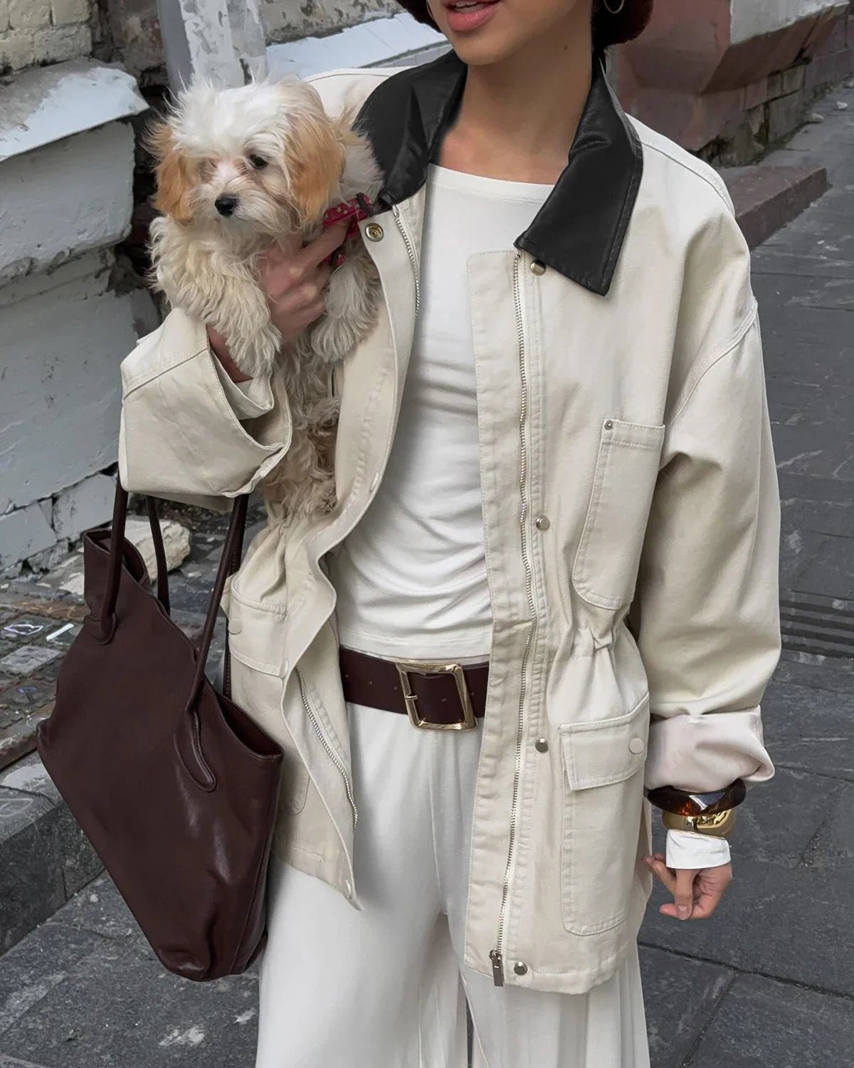 Therese Oversize-Jacke mit Kordelzug