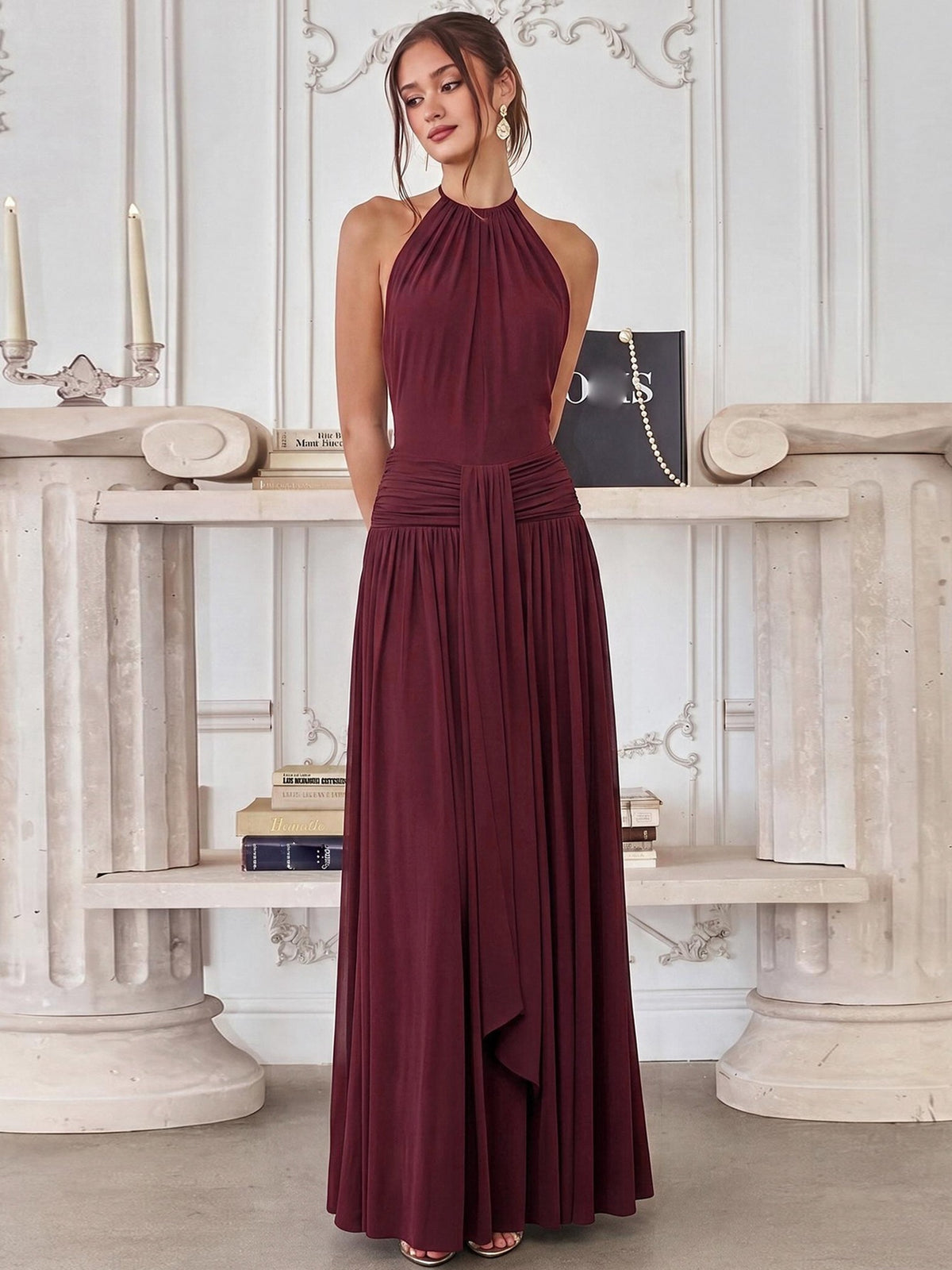 Dora Neckholder-Maxikleid