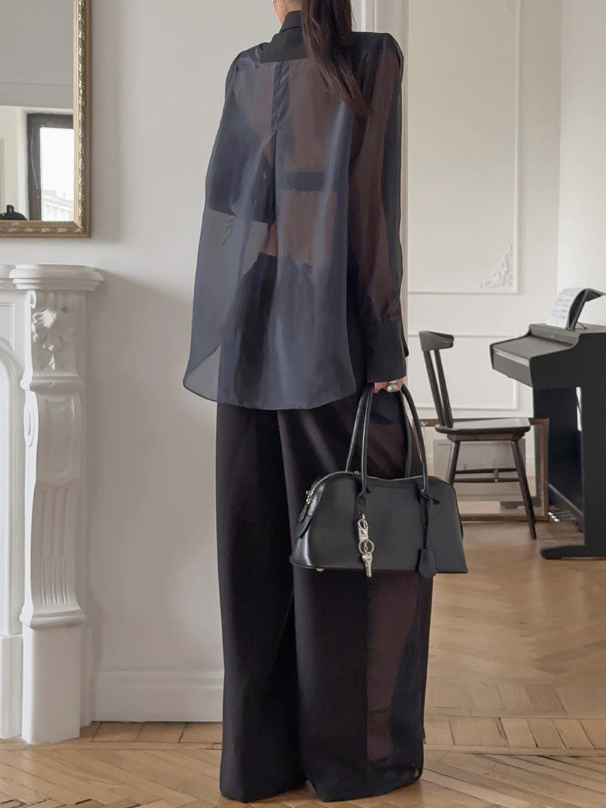 Greer Blazer-Set mit transparenten Ärmeln