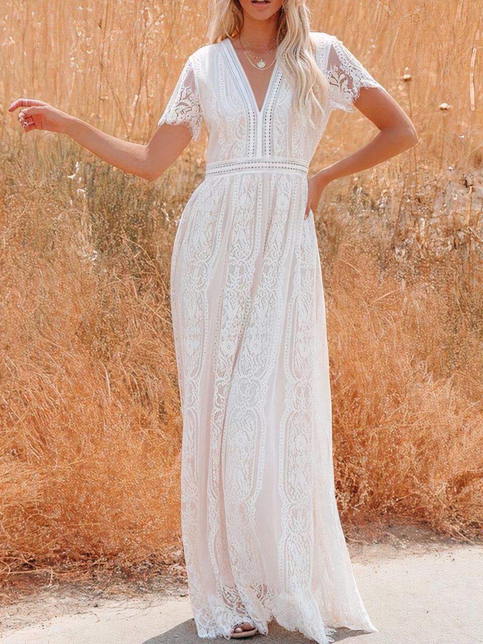 Tilda Maxikleid aus Boho-Spitze