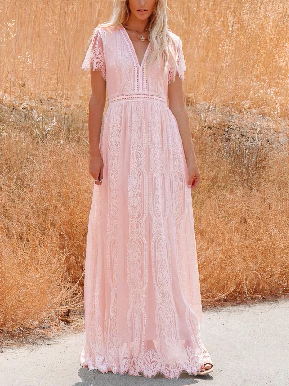 Tilda Maxikleid aus Boho-Spitze