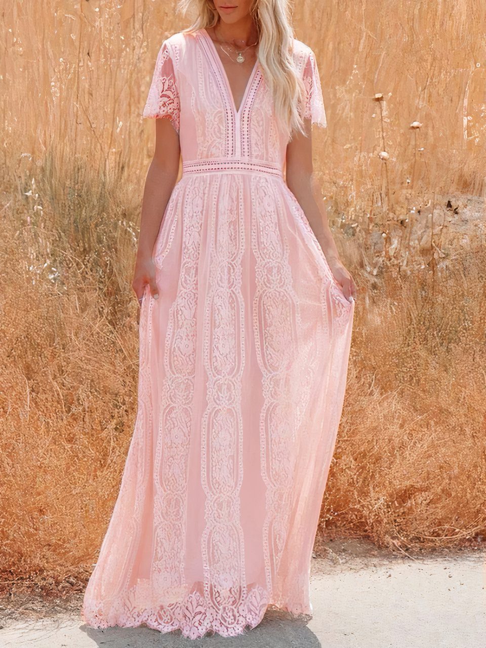 Tilda Maxikleid aus Boho-Spitze