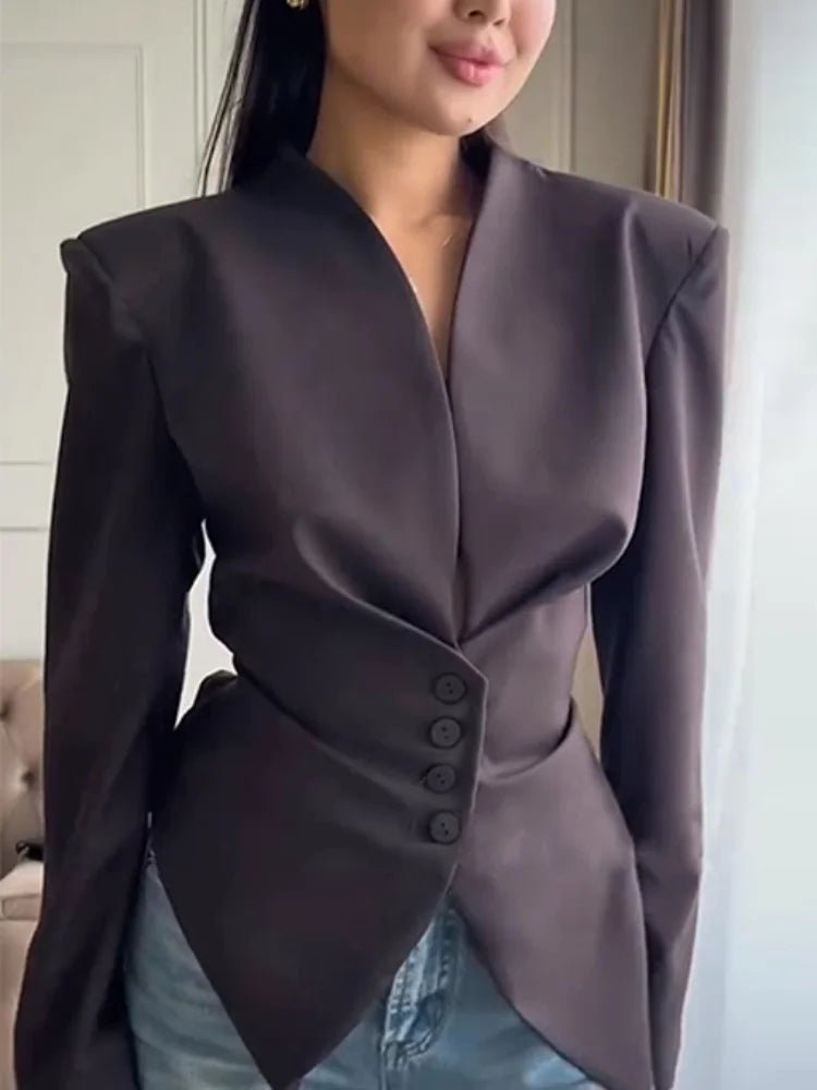 Tricia taillierter Blazer mit betonten Schultern