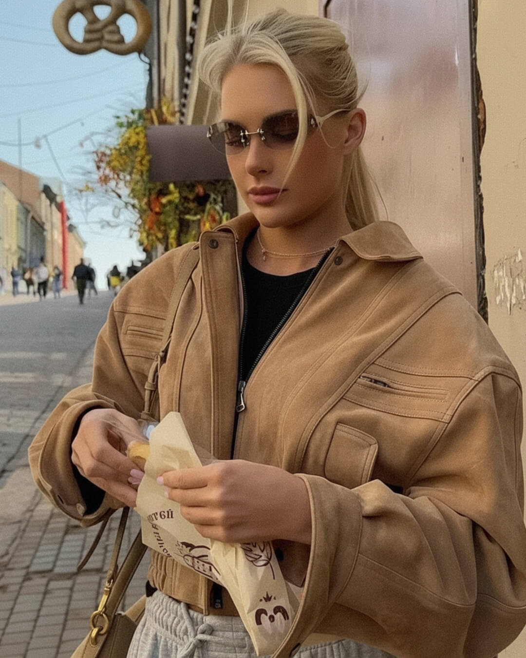 Trisha Wildlederjacke mit Revers