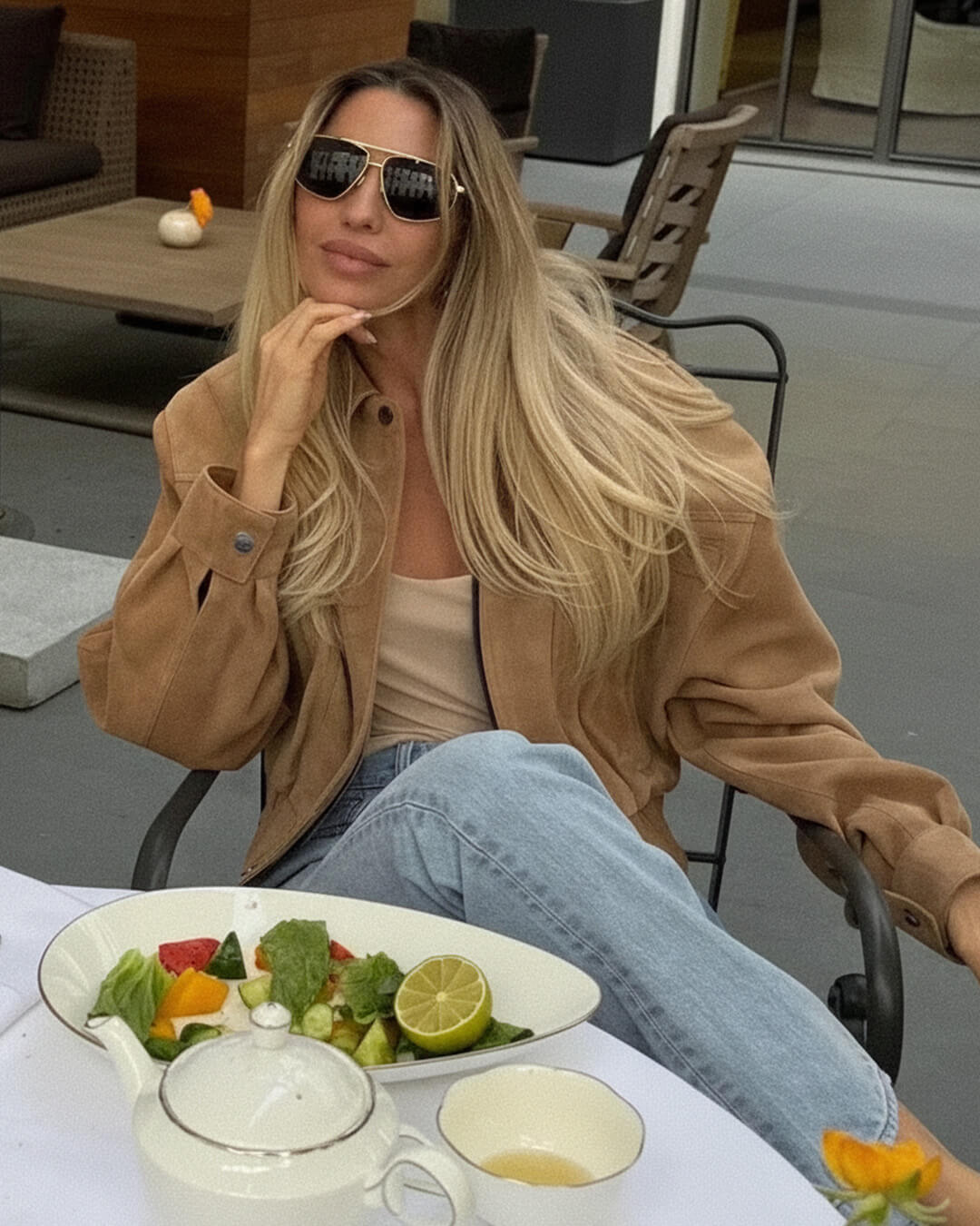 Trisha Wildlederjacke mit Revers