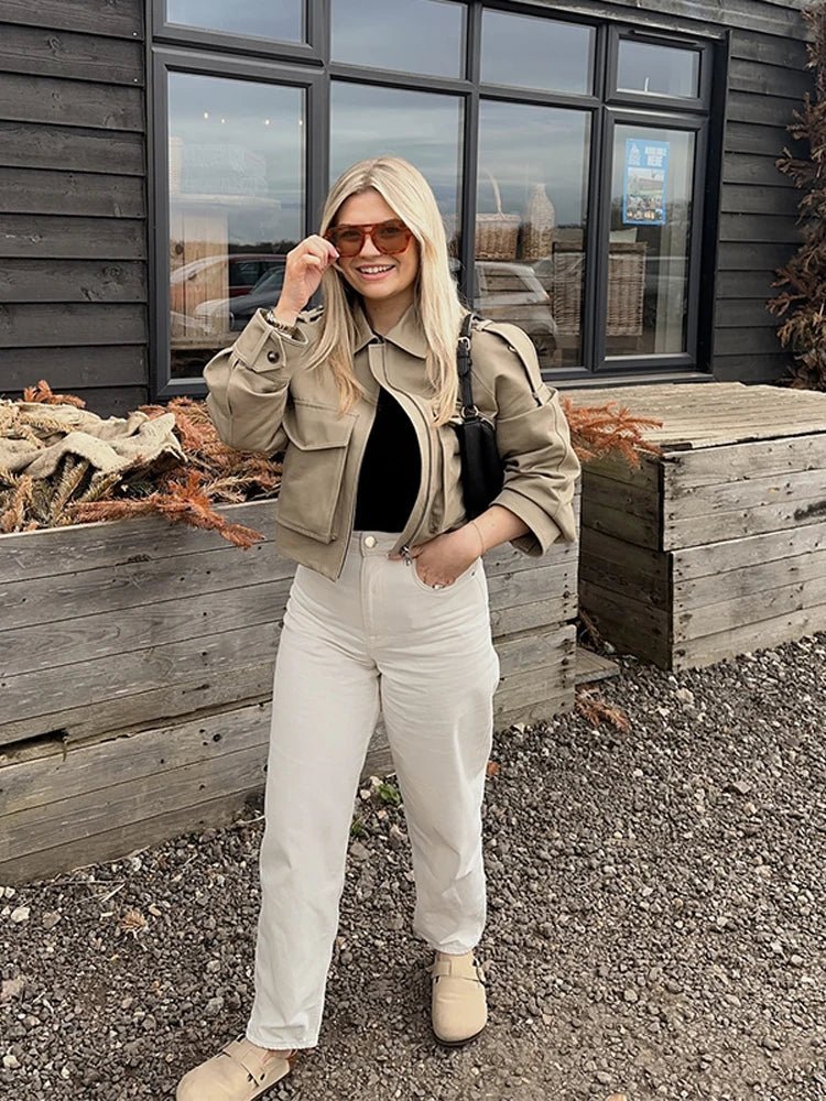 Valeria Kurze Jacke mit Taschen