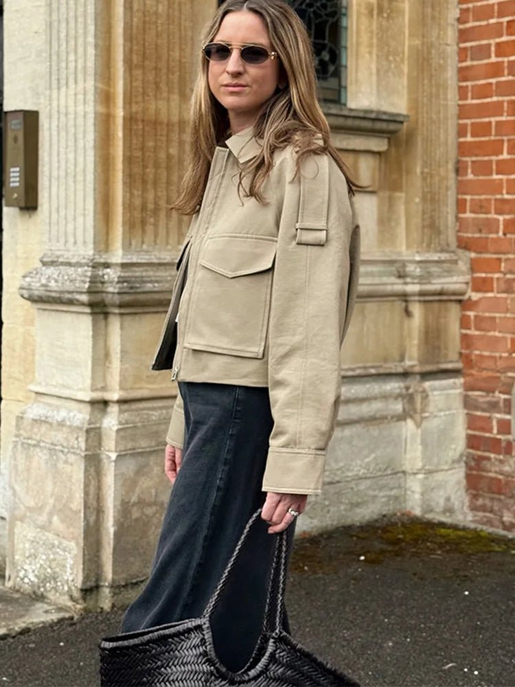 Valeria Kurze Jacke mit Taschen