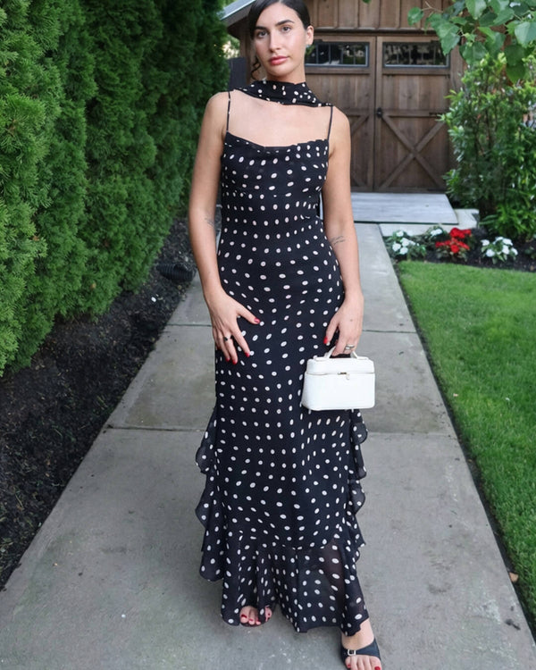 Valerie Maxikleid mit Polka-Dots