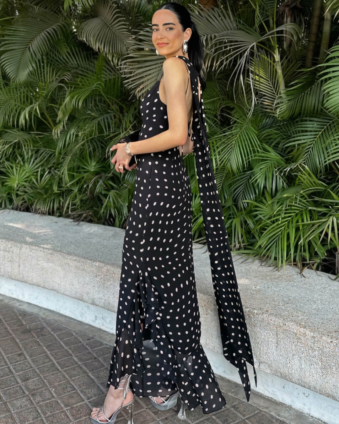 Valerie Maxikleid mit Polka-Dots