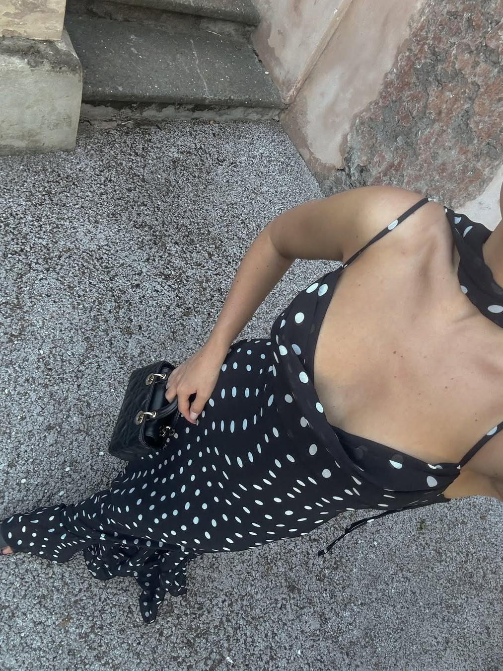 Valerie Maxikleid mit Polka-Dots
