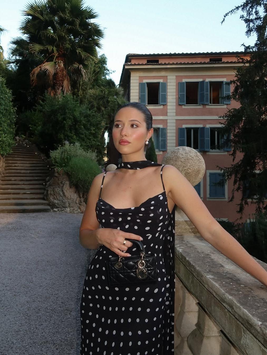 Valerie Maxikleid mit Polka-Dots