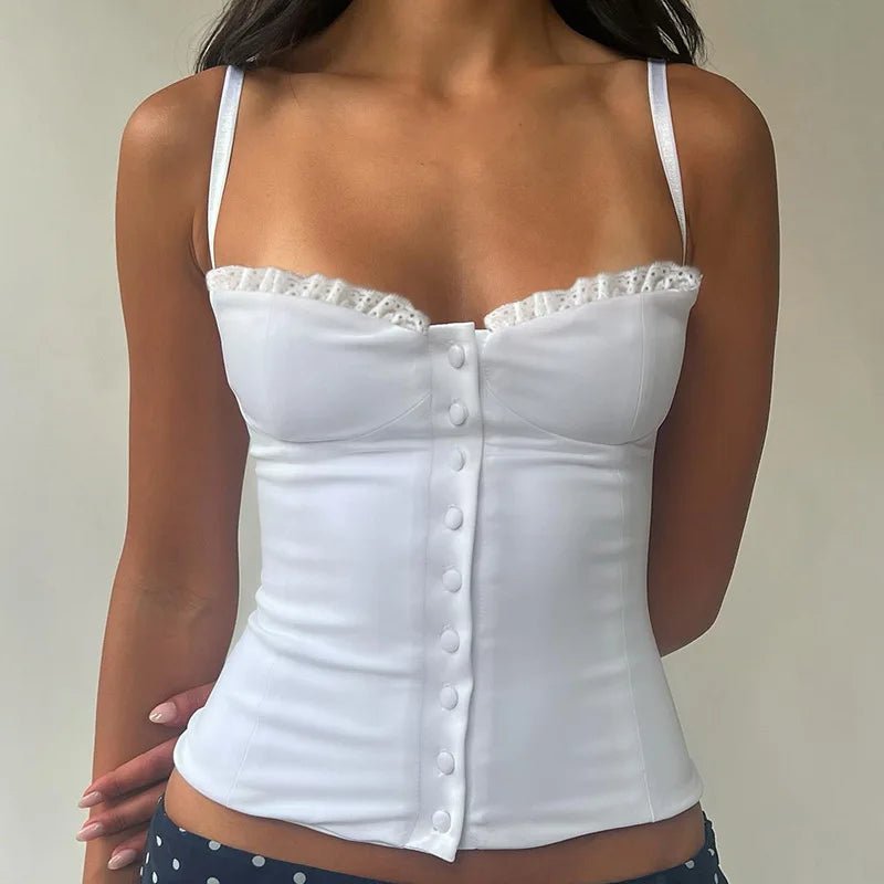 Viviana Korsett-Top mit Spitzen-Patchwork