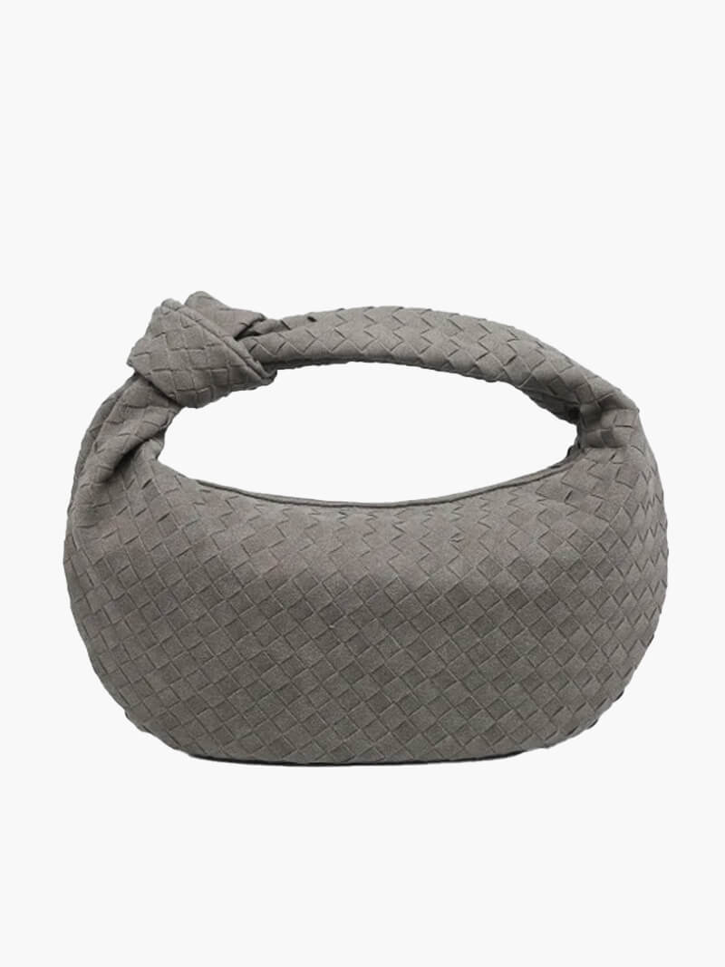 Gewebte mittelgroße Wildledertasche