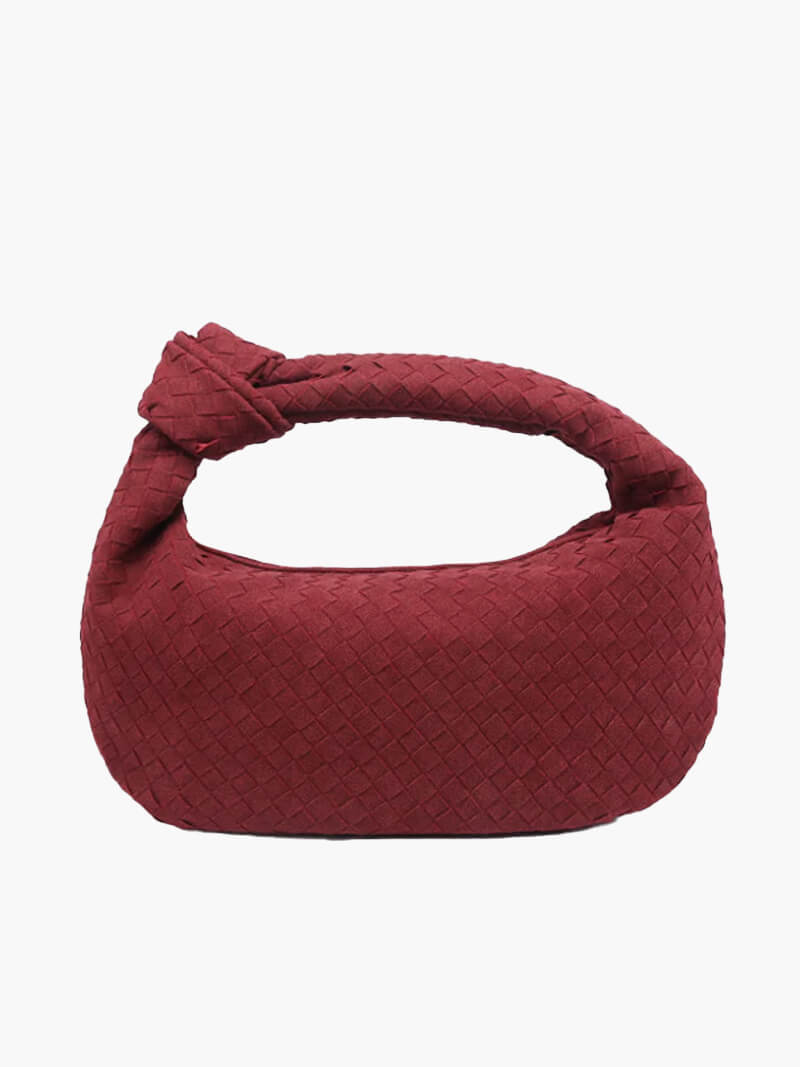 Gewebte mittelgroße Wildledertasche