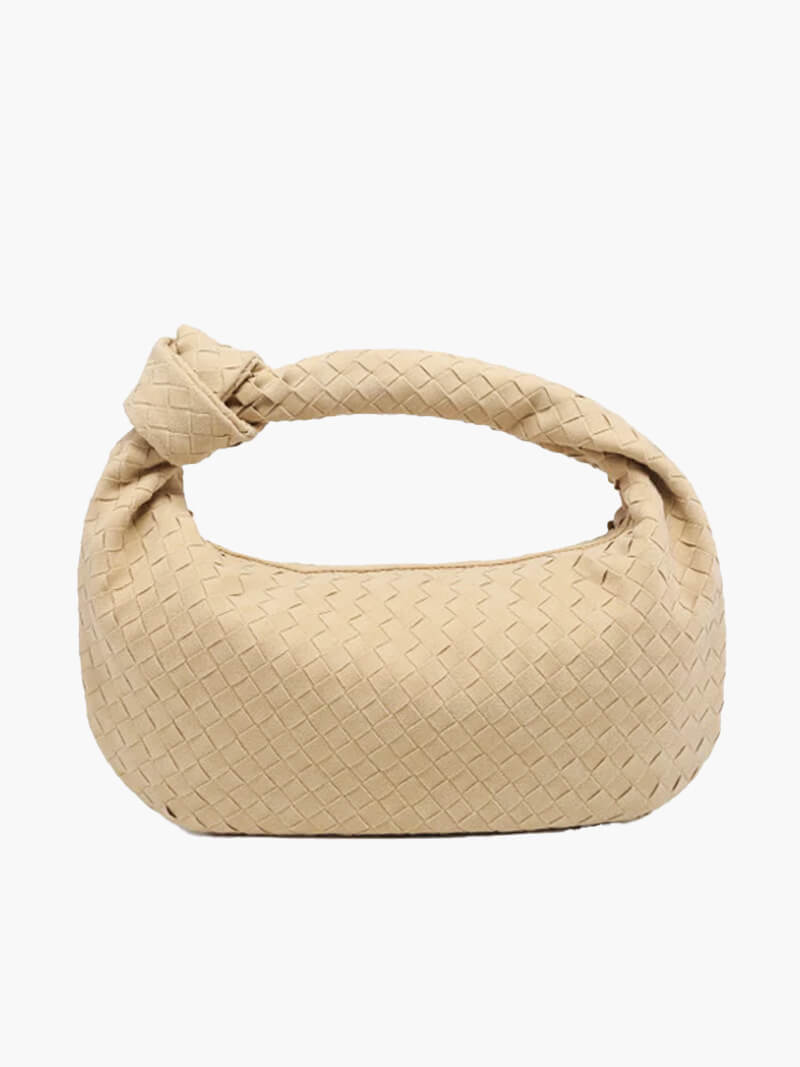 Gewebte mittelgroße Wildledertasche