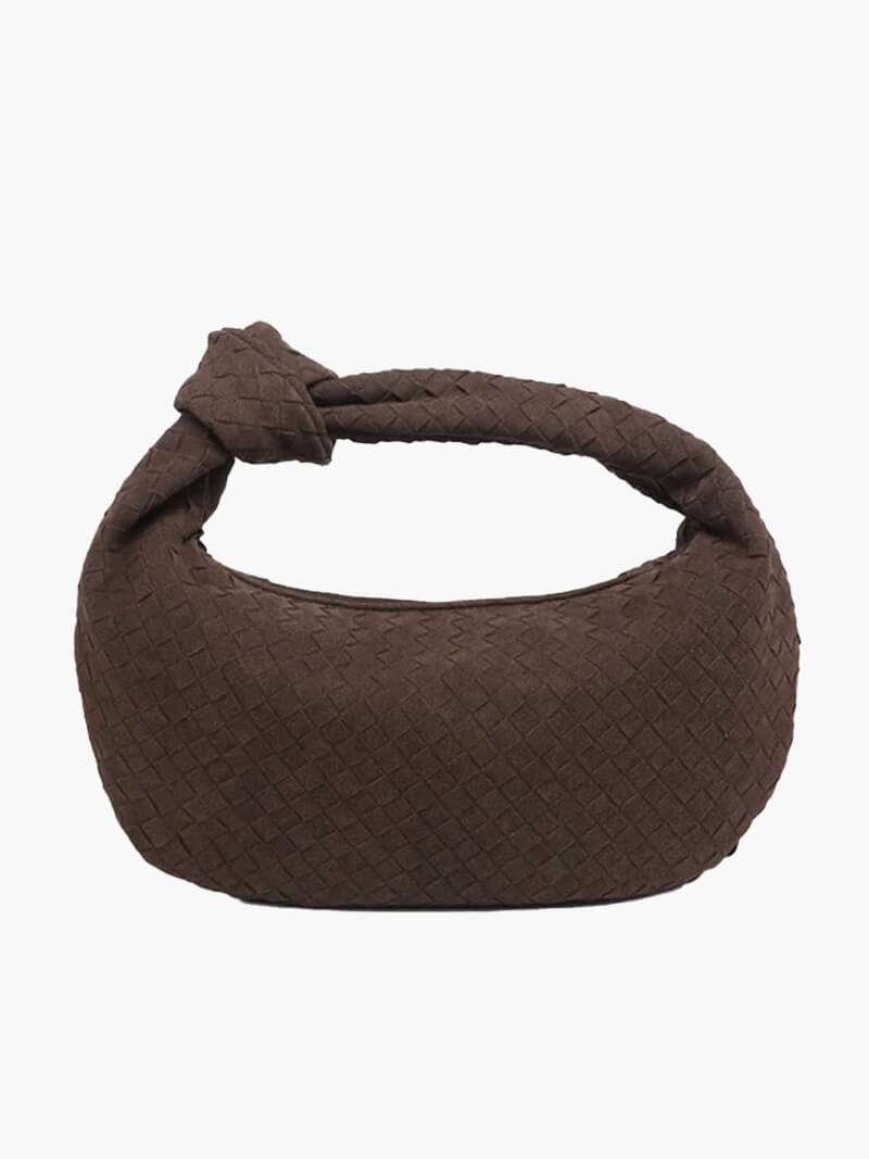 Gewebte mittelgroße Wildledertasche