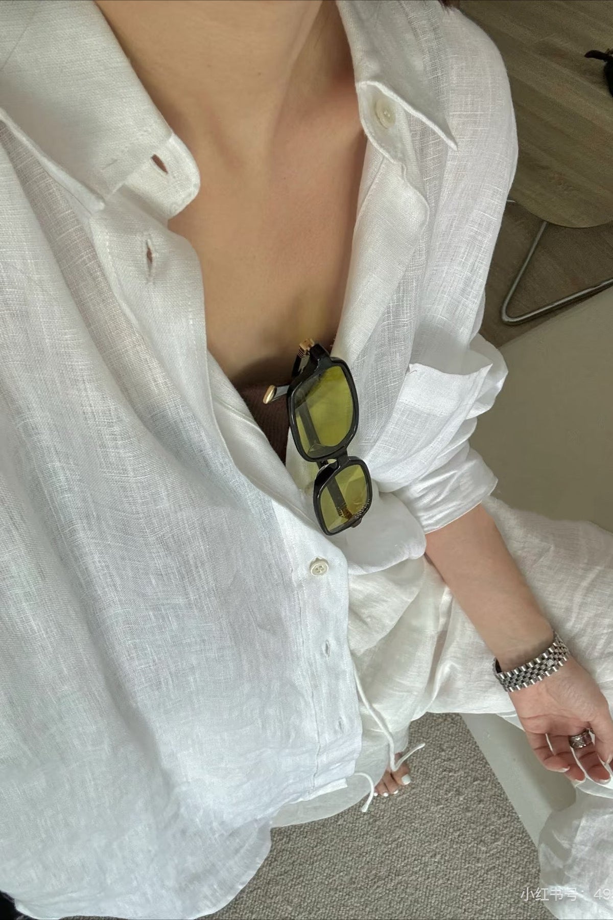 Xenia Bluse mit lockerem Schnitt und langen Ärmeln