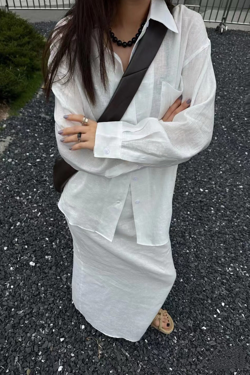 Xenia Bluse mit lockerem Schnitt und langen Ärmeln