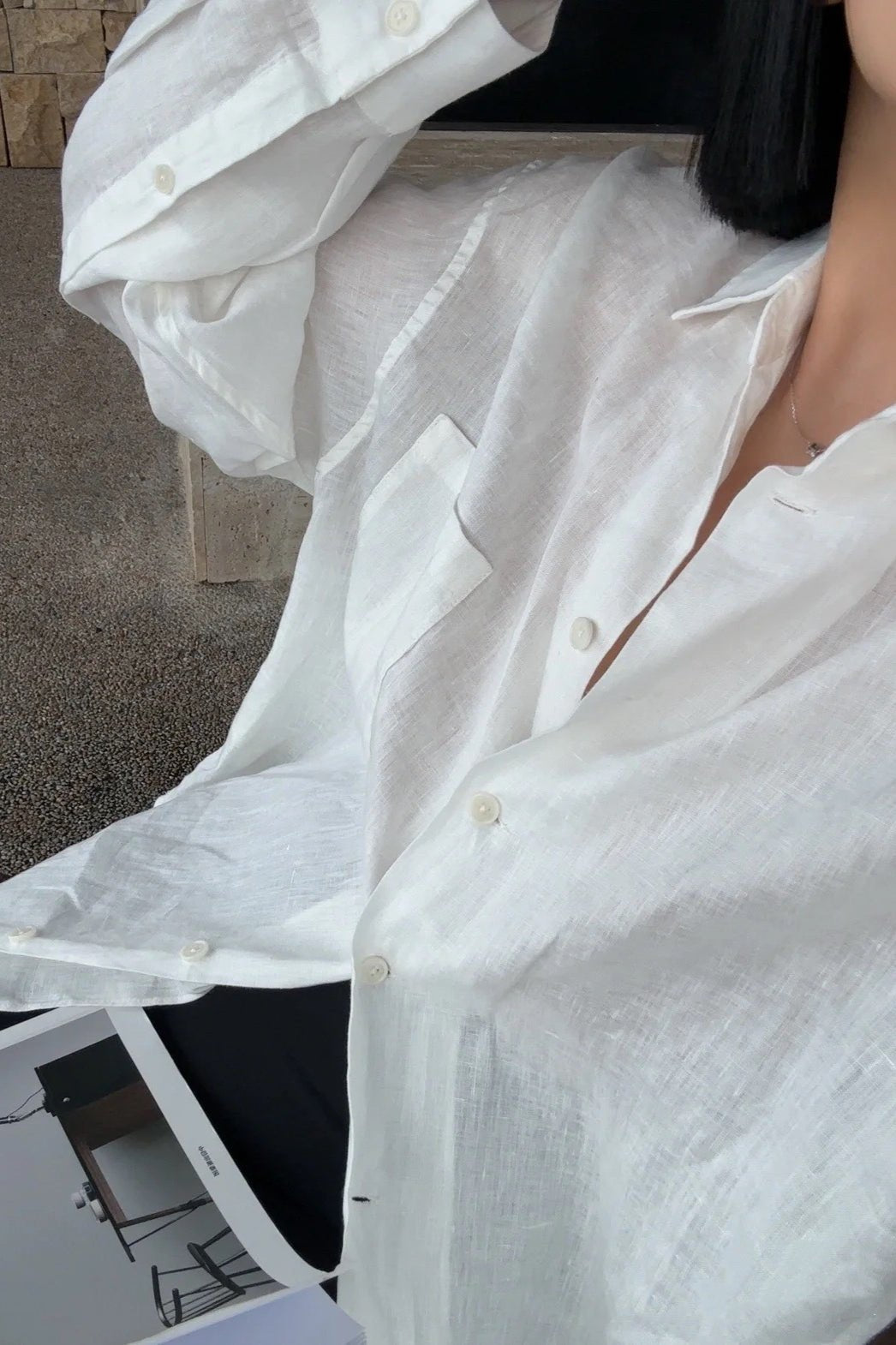 Xenia Bluse mit lockerem Schnitt und langen Ärmeln