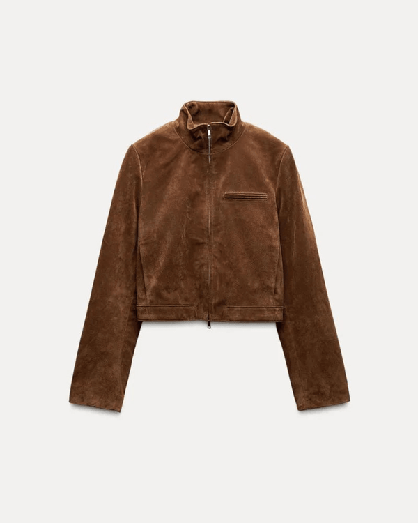 Yza Kurze Bomberjacke aus Wildleder