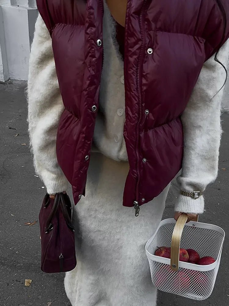 Zarina Stehkragen-Steppweste