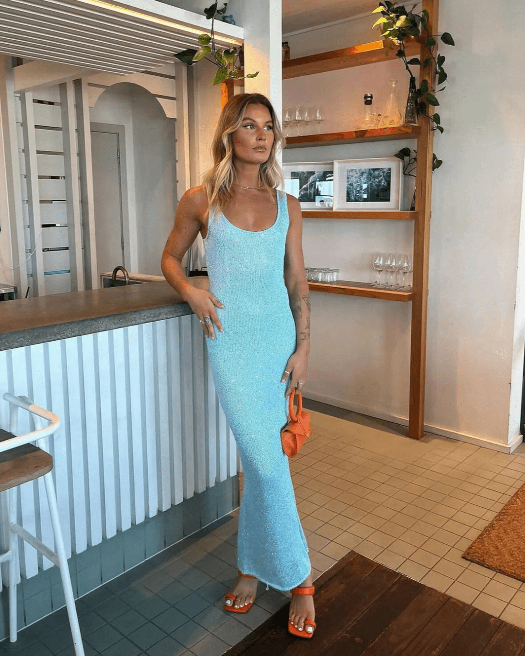Zenaya Sequined Sheer Maxi Dress